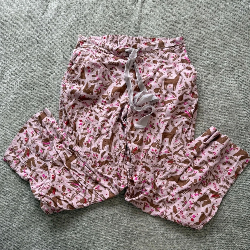 Boden Woodland Animal‎ Print Cotton Pajama Lounge Pants M